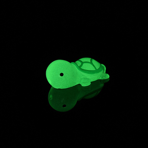 

PandaHall Luminous Translucent Resin Sea Animal Cabochons, Little Turtle, Light Green, 23x13x8.5mm Resin Turtle