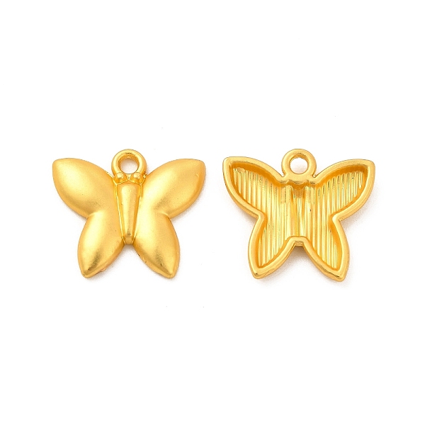 

PandaHall Rack Plating Alloy Pendants, Lead Free & Cadmium Free & Nickel Free, Butterfly Charm, Matte Gold Color, 15.2x17x2.5mm, Hole: 2mm...