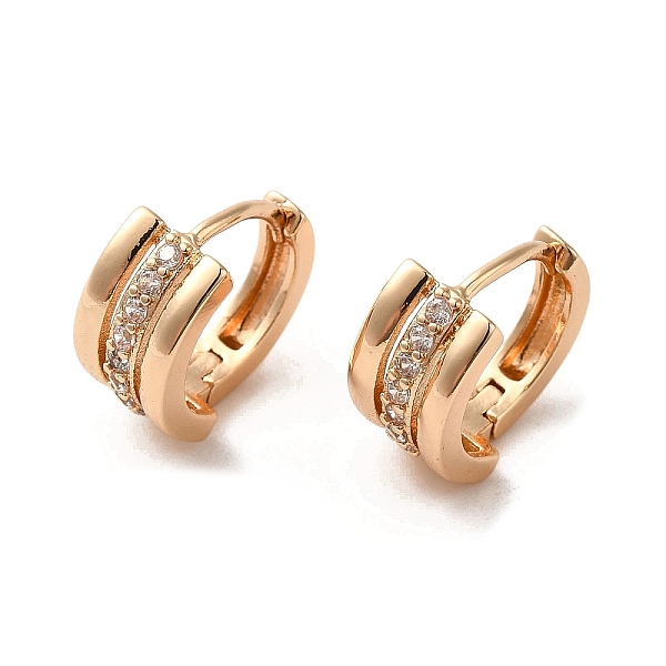 

PandaHall Brass Micro Pave Cubic Zirconia Hoop Earrings, Rectangle, Light Gold, 13.5x7mm Cubic Zirconia Rectangle
