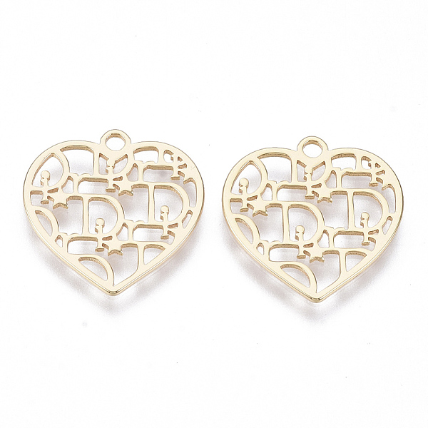

PandaHall Brass Pendants, Nickel Free, Heart, Real 18K Gold Plated, 19x18x1mm, Hole: 1.8mm Brass Heart