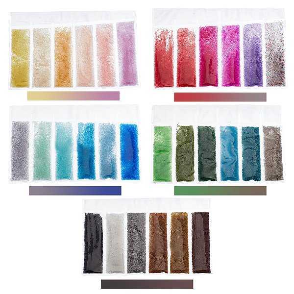 

PandaHall OLYCRAFT 145~160g 30 Colors Glass Bubble Beads 0.4~0.6mm Nail Caviar Beads Micro Beads UV Resin Bubble Beads Water Droplets Bubble..., Multicolor