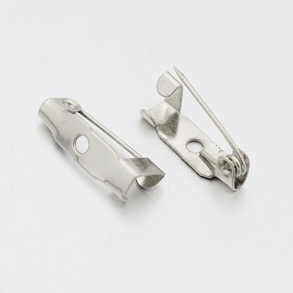 Iron Brooch Pin Back Safety Catch Bar Pins With 1 Hole