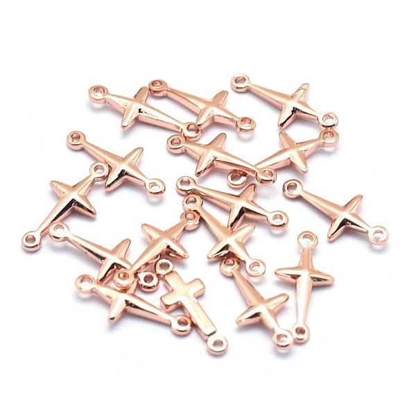 

PandaHall Brass Links Connectors, Cadmium Free & Nickel Free & Lead Free, Sideways Cross, Real Rose Gold Plated, 13.5x6.5x2mm, Hole: 1mm...