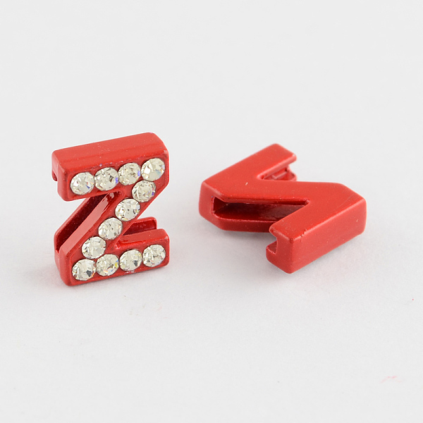 

PandaHall Mixed Color Zinc Alloy Grade A Rhinestone Letter Slide Charms, Letter.Z, 12.5x10x4.5mm, Hole: 8x1.5mm Alloy+Rhinestone Letter Z..., Clear