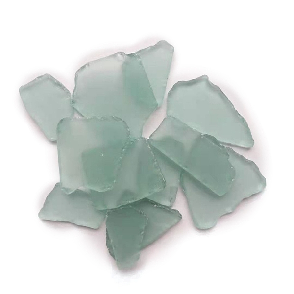 

PandaHall Glass Cabochons, Large Sea Glass, Tumbled Frosted Beach Glass for Arts & Crafts Jewelry, Irregular Shape, Medium Aquamarine...