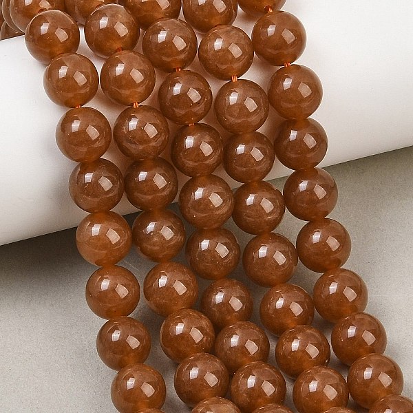 Dyed Natural White Jade Beads Strands