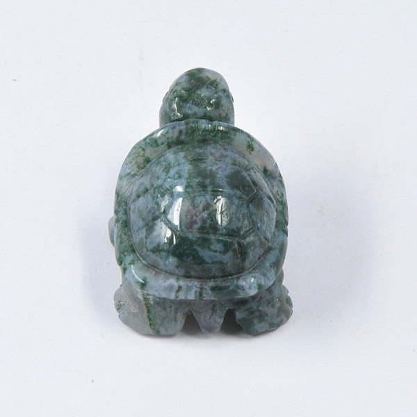 

PandaHall Natural Moss Agate Display Decorations, Tortoise Feng Shui Ornament for Longevity, for Home Office Desk, 38~42x25~27x20mm Moss...