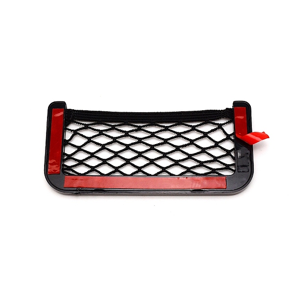 

PandaHall Adhesive Back Plastic Car Storage Net, with Iron Findings, Universal Car Interior Accessories, Black, 17.2x8x1.1cm Plastic...