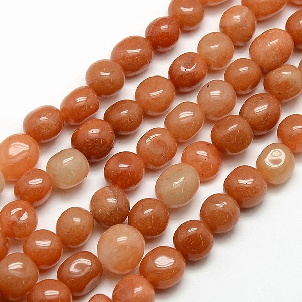 

PandaHall Natural Red Aventurine Nuggets Beads Strands, Tumbled Stone, 9~14x9~14mm, Hole: 1mm, about 38pcs/strand, 15.5 inch Red Aventurine...