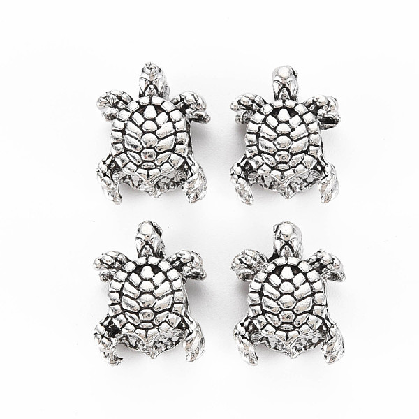 

PandaHall Tibetan Style Alloy European Beads, Cadmium Free & Lead Free, Turtle, Antique Silver, 15x12x8mm, Hole: 5.5mm, about 360pcs/1000g...