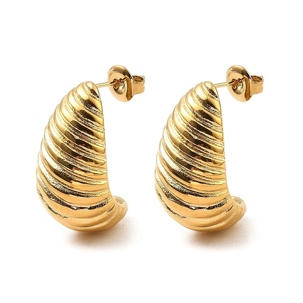 

PandaHall 304 Stainless Steel Stud Earrings for Women, Teardrop, Real 18K Gold Plated, 23.5~24x13.5mm 304 Stainless Steel Teardrop