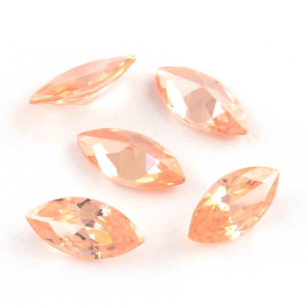 

PandaHall Horse Eye Shaped Cubic Zirconia Pointed Back Cabochons, Faceted, Sandy Brown, 10x5mm Cubic Zirconia Horse Eye Brown