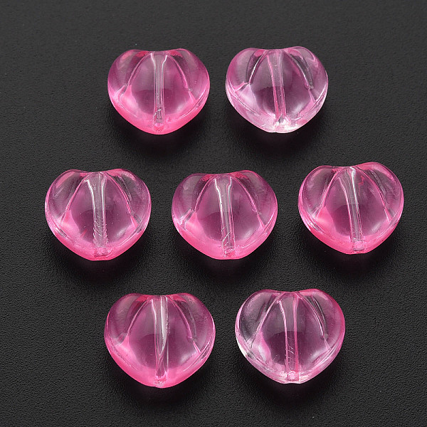 

PandaHall Transparent Glass Beads, Heart, Hot Pink, 10.5x12x6.5mm, Hole: 1mm Glass Heart