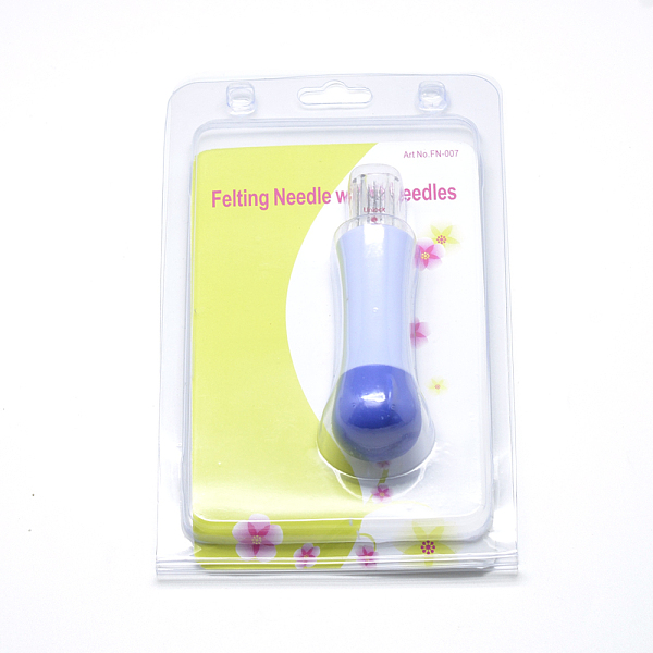 

PandaHall Felting Needle Holders, with 7 Needles, Wool Embroidery Hobby DIY Craft Tools, Light Blue, 95x31x27mm Plastic Blue