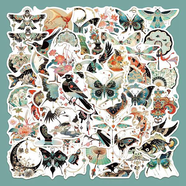 

PandaHall Retro PVC Self Adhesive Sticker Labels, Waterproof Fish Butterfly Decals, for Suitcase, Skateboard, Refrigerator, Helmet, Mobile...