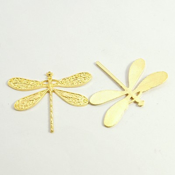 

PandaHall Tibetan Style Alloy Pendants, Lead Free and Cadmium Free, Dragonfly, Golden, about 49mm wide, 38mm long, 4mm thick, hole: 3mm...