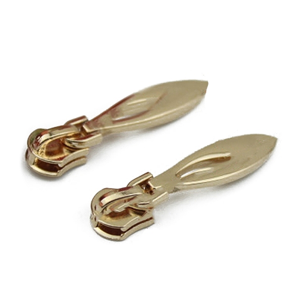 

PandaHall #5 Alloy Zipper Puller, for Garment Bag Accessories, Leaf, Light Gold, 5x0.9cm Alloy