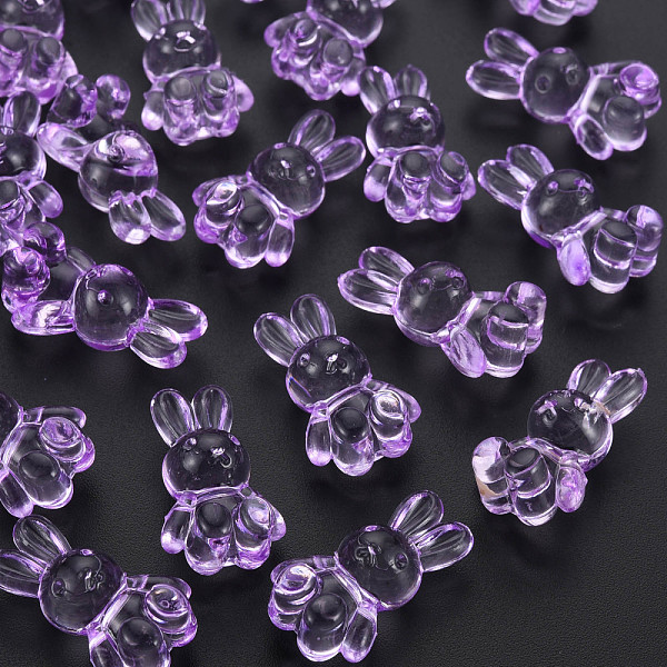 

PandaHall Transparent Acrylic Beads, Rabbit, Blue Violet, 24.5x14.5x11mm, Hole: 2.5mm, about 300pcs/500g Acrylic Rabbit