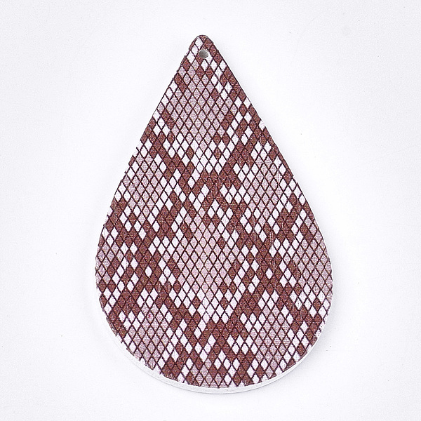 

PandaHall Printed Wooden Big Pendants, Dyed, teardrop, Colorful, 59x36x2.5mm, Hole: 1.5mm Wood Teardrop
