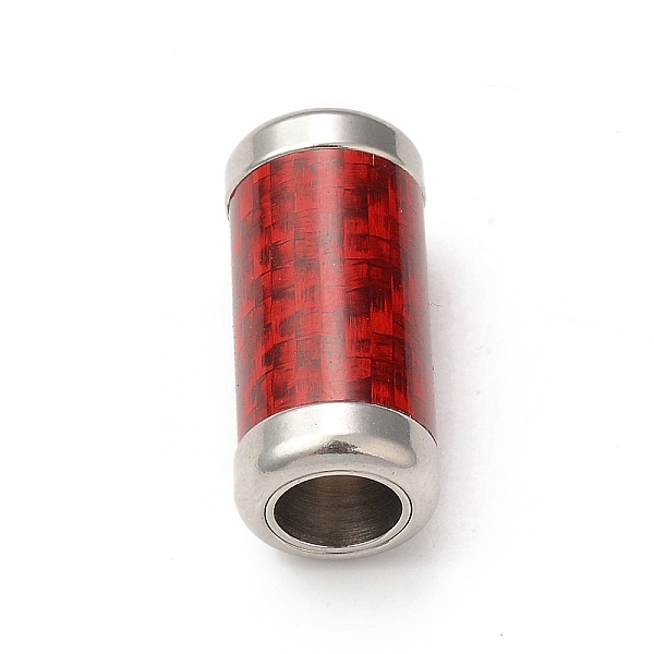 

PandaHall 303 Stainless Steel Magnetic Clasps, Column, Stainless Steel Color, FireBrick, 21x10x10mm, Inner Diameter: 6mm and 7mm, Small..., Red