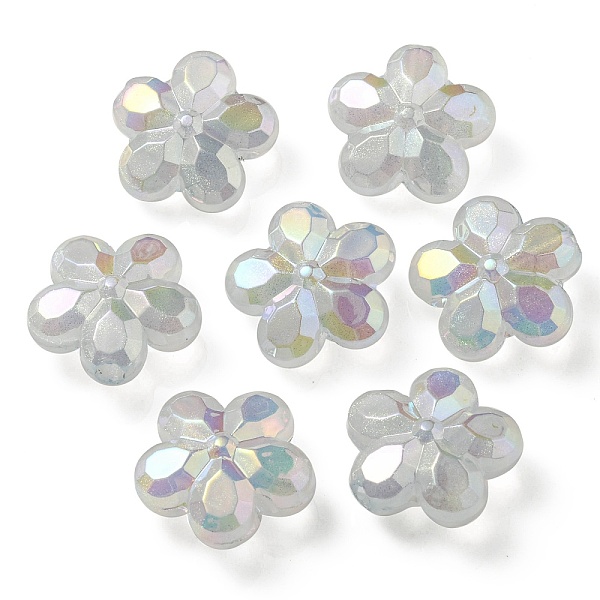 

PandaHall UV Plating Luminous Transparent Acrylic Beads, Glow in The Dark, Flower, Light Blue, 26x27.5x12.5mm, Hole: 4.5mm Acrylic Flower
