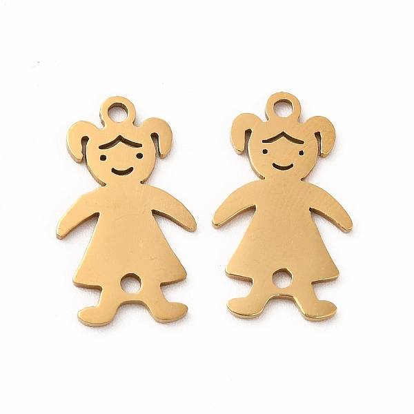 

PandaHall 201 Stainless Steel Connector Charms, Hollow Girl Links, Golden, 18.5x10.5x1mm, Hole: 1.4mm 201 Stainless Steel Human