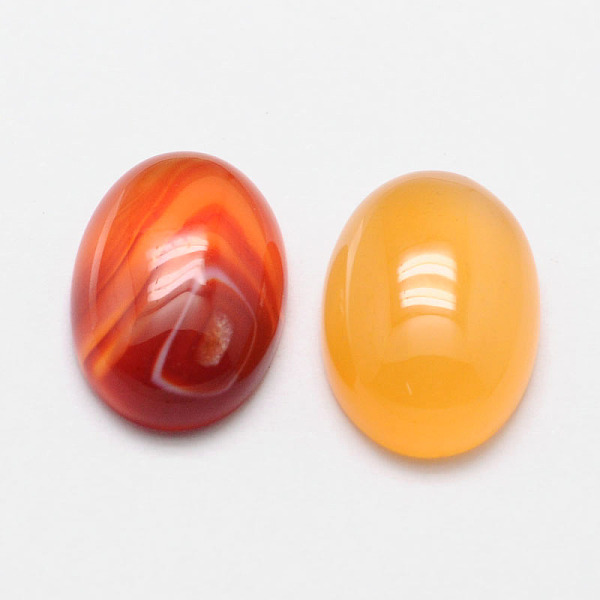 

PandaHall Oval Natural Carnelian Cabochons, Grade AB, 14x10x4.5mm Carnelian Oval