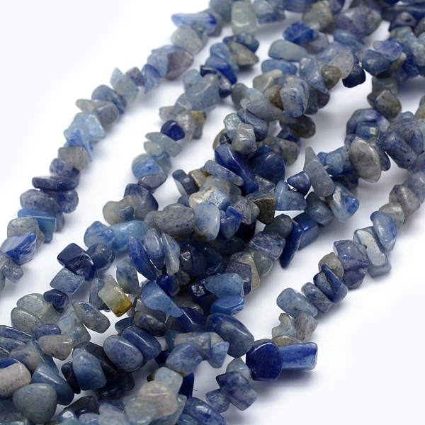 

PandaHall Natural Blue Aventurine Beads Strands, Chip, 5~8mm, Hole: 1mm, about 33 inch(84cm) Blue Aventurine Chip