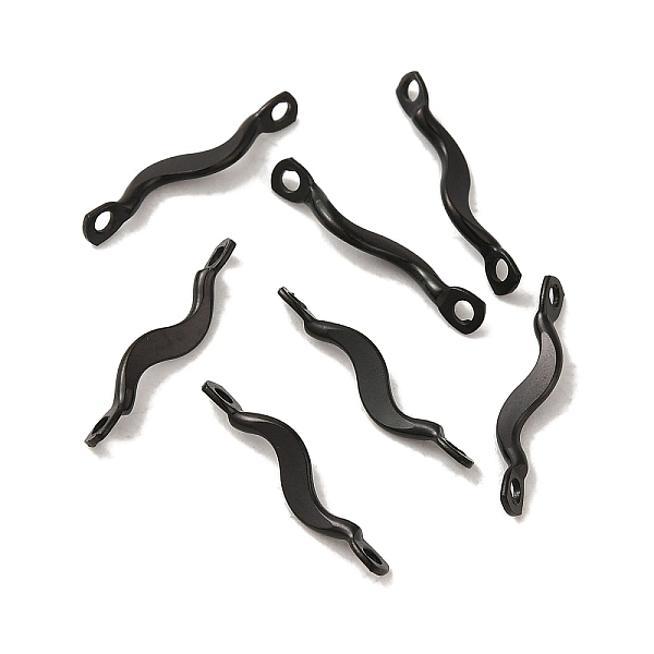 

PandaHall 304 Stainless Steel Links Connector Charms, Twisted Bar, Electrophoresis Black, 15x2x3mm, Hole: 1.2mm 304 Stainless Steel Twist