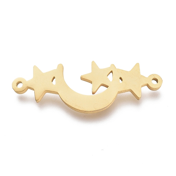 

PandaHall 304 Stainless Steel Links Connectors, Laser Cut, Moon with Star, Golden, 9x25.5x1mm, Hole: 1mm 304 Stainless Steel Star