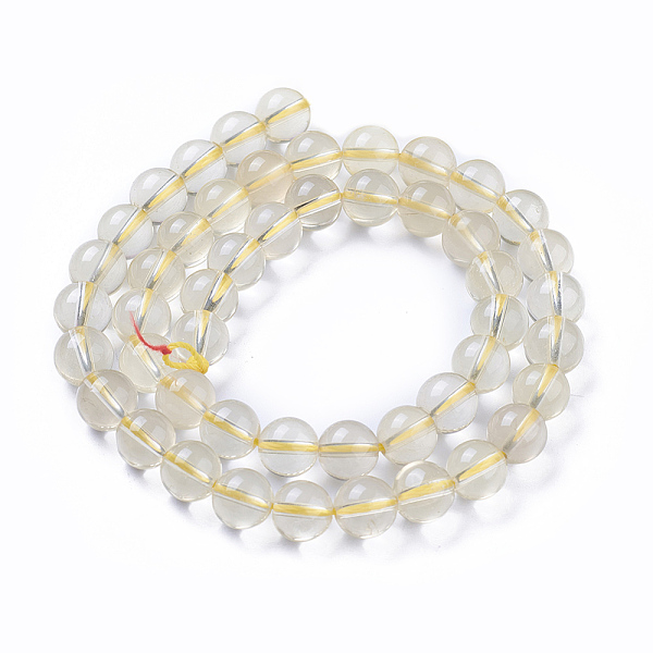 

PandaHall Natural Lemon Quartz Beads Strands, Round, 6mm, Hole: 1mm, about 60~65pcs/strand, 15.35 inch(39cm) Lemon Quartz Round