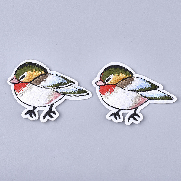

PandaHall Computerized Embroidery Cloth Iron On Patches, Costume Accessories, Appliques, Bird, Colorful, 50x65x2mm Cloth Bird