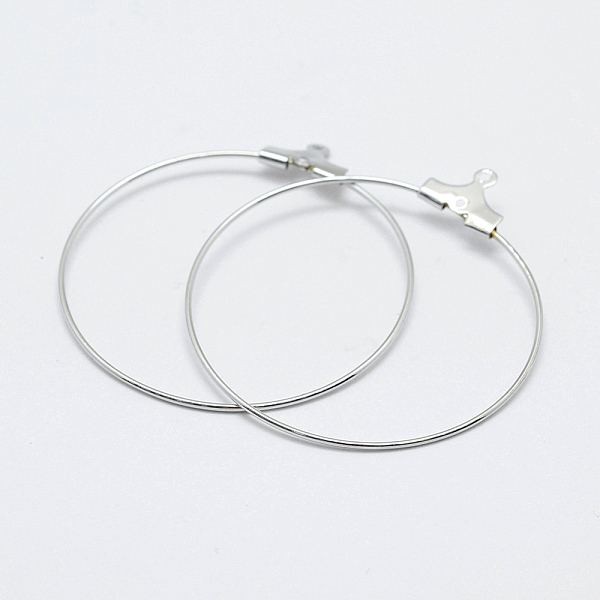 

PandaHall Brass Pendants, Long-Lasting Plated, Nickel Free, Open Circle/Ring, Real Platinum Plated, 20 Gauge, 39.5x36x0.8mm, Hole: 1mm Brass