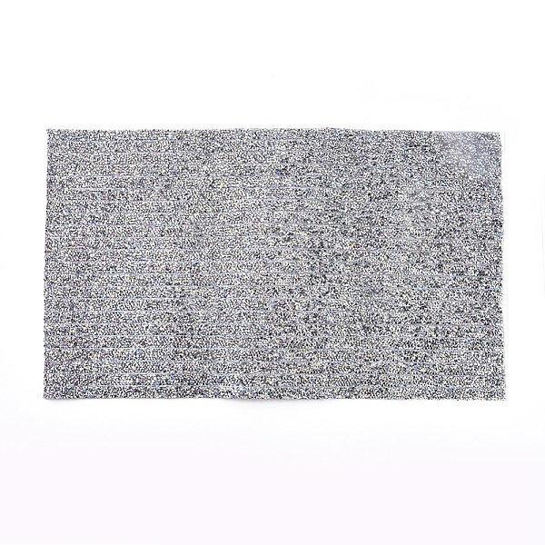 PandaHall Glitter Resin Hotfix Rhinestone(Hot Melt Adhesive On The Back), Rhinestone Trimming, Costume Accessories, Clear AB, 23.6x40x0.3cm...