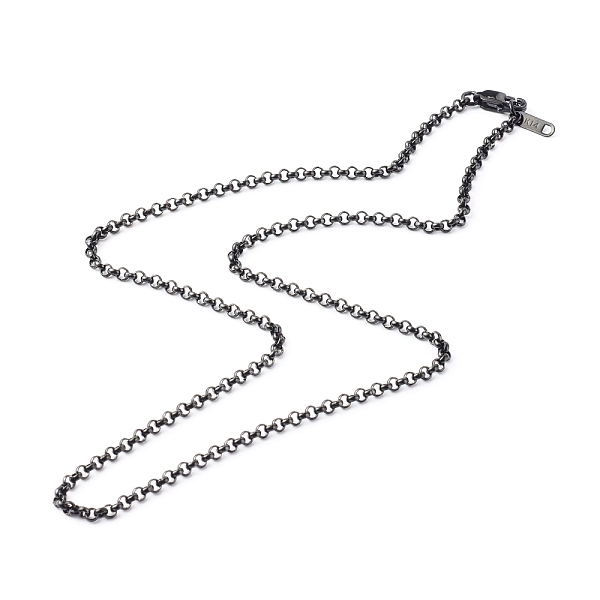 

PandaHall 304 Stainless Steel Rolo Chain Necklaces, Gunmetal, 20.08 inch(510mm) 304 Stainless Steel