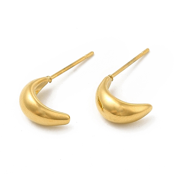

PandaHall 304 Stainless Steel Stud Earing for Women Men, Moon, Golden, 10x5mm, Pin: 0.6mm 304 Stainless Steel Moon