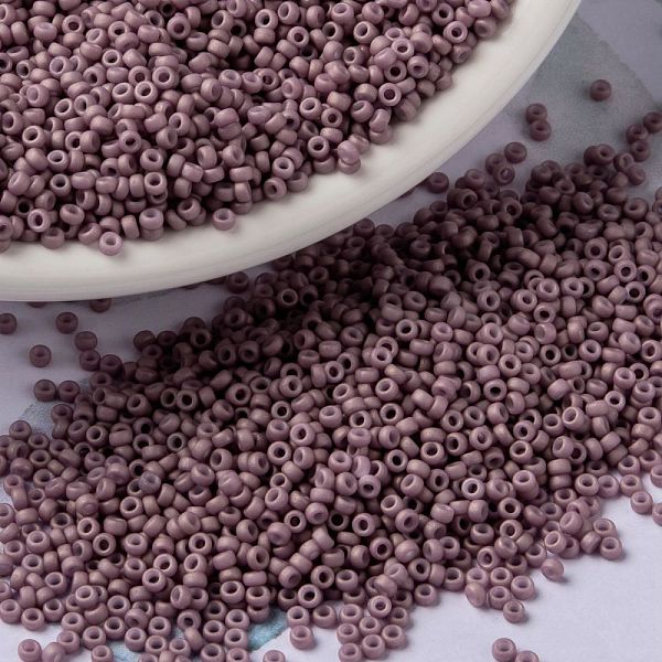 

PandaHall MIYUKI Round Rocailles Beads, Japanese Seed Beads, 15/0, (RR2034) Matte Antique Rose Gold Luster, 15/0, 1.5mm, Hole: 0.7mm, about..., Purple