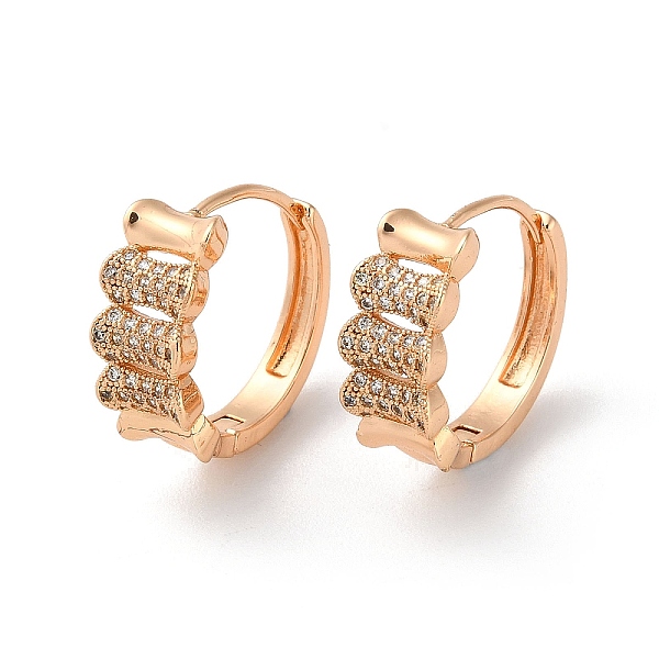

PandaHall Brass Hoop Earrings with Rhinestone, Bamboo Stick, Light Gold, 19x7.5x19.5mm Rhinestone