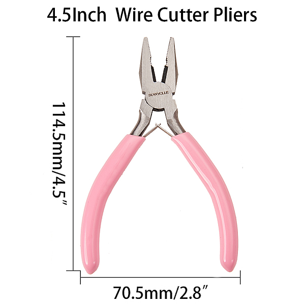 

PandaHall SUNNYCLUE 4.5 Inch Wire Cutter Pliers Wire Cutter Precision Beading Pliers Jewelry Wire Looping Bending Tools for DIY Jewelry..., Pink