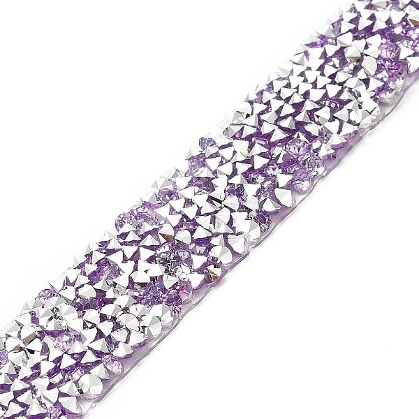 

PandaHall Hotfix Rhinestone Trimming, Resin Rhinestone, Hot Melt Adhesive on the Back, Costume Accessories, Violet, 17.5x2.5mm Resin..., Purple