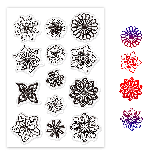 

PandaHall PVC Plastic Stamps, for DIY Scrapbooking, Photo Album Decorative, Cards Making, Stamp Sheets, Floral Pattern, 16x11x0.3cm Plastic...