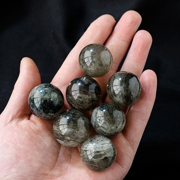 Natural Lodolite Quartz Ball Ornaments