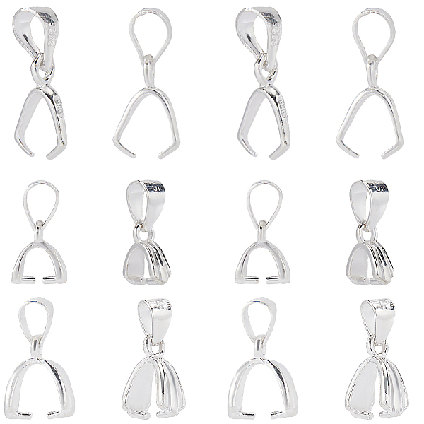 

PandaHall SUNNYCLUE 6Pcs 3 Style 925 Sterling Silver Pendants Bails, Ice Pick Pinch Bails, with 925 Stamp, Silver, 8~12mm, 2Pcs/style...