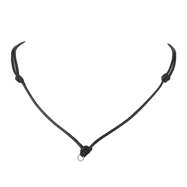 

PandaHall Adjustable Waxed Cord Pendant Necklaces, Black, 18~34-3/8 inch(45.6~87.4cm) Waxed Cord Black