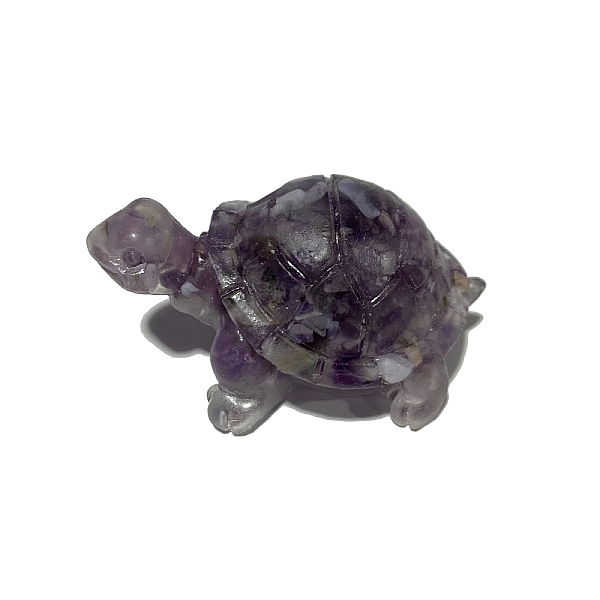 

PandaHall Resin Sea Turtle Display Decoration, with Natural Amethyst Chips Inside for Home Office Desk Decoration, 45x30x25mm Amethyst...