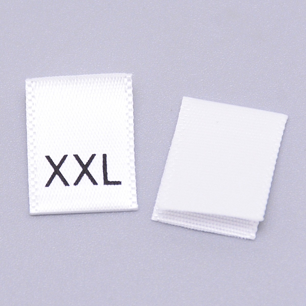 

PandaHall Kid's Size Label, Woven Crafting Craft Cotton Labels, for Clothing Sewing, XXL, White, 35x13x0.1mm, about 200pcs/bag Cotton White