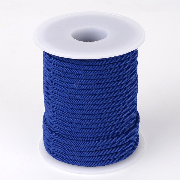 

PandaHall Round Polyester Cords, Blue, 3mm, about 21.87 yards(20m)/roll Polyester Blue
