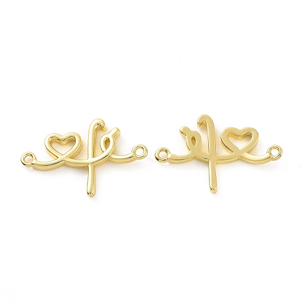

PandaHall Rack Plating Brass Connector Charms, Long-Lasting Plated, Cadmium Free & Lead Free, Heart Links, Real 18K Gold Plated, 15x23.5x2mm...