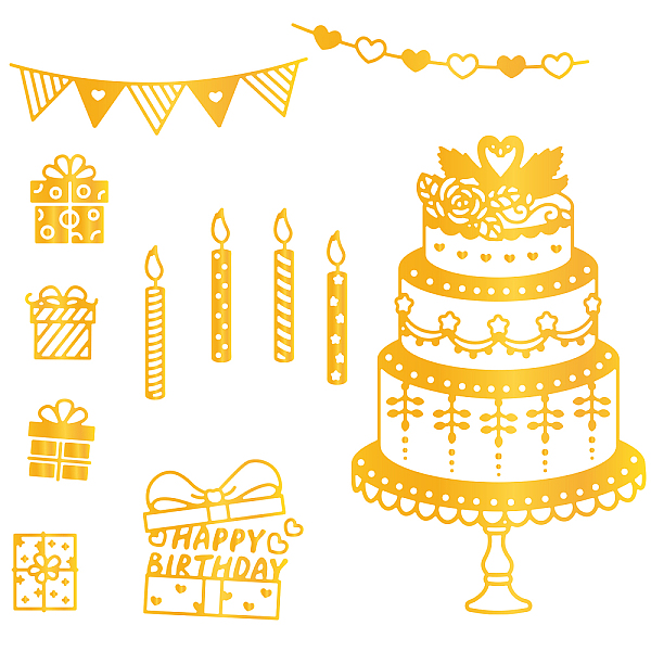 

PandaHall Globleland 2Pcs 2 Style Custom Carbon Steel Hot Foil Plate Metal Dies, for DIY Scrapbooking Embossing, Photo Album Craft Making...