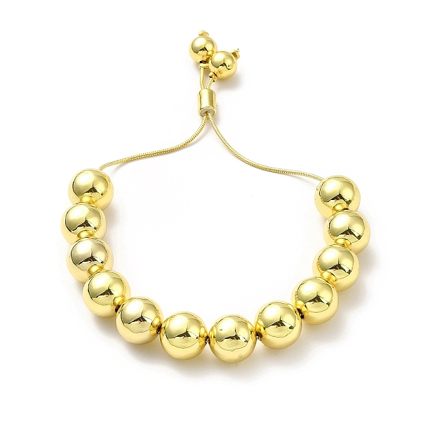 

PandaHall Rack Plating Brass Round Bead Slider Bracelets for Women, Long-Lasting Plated, Nickel Free & Lead Free, Real 18K Gold Plated...
